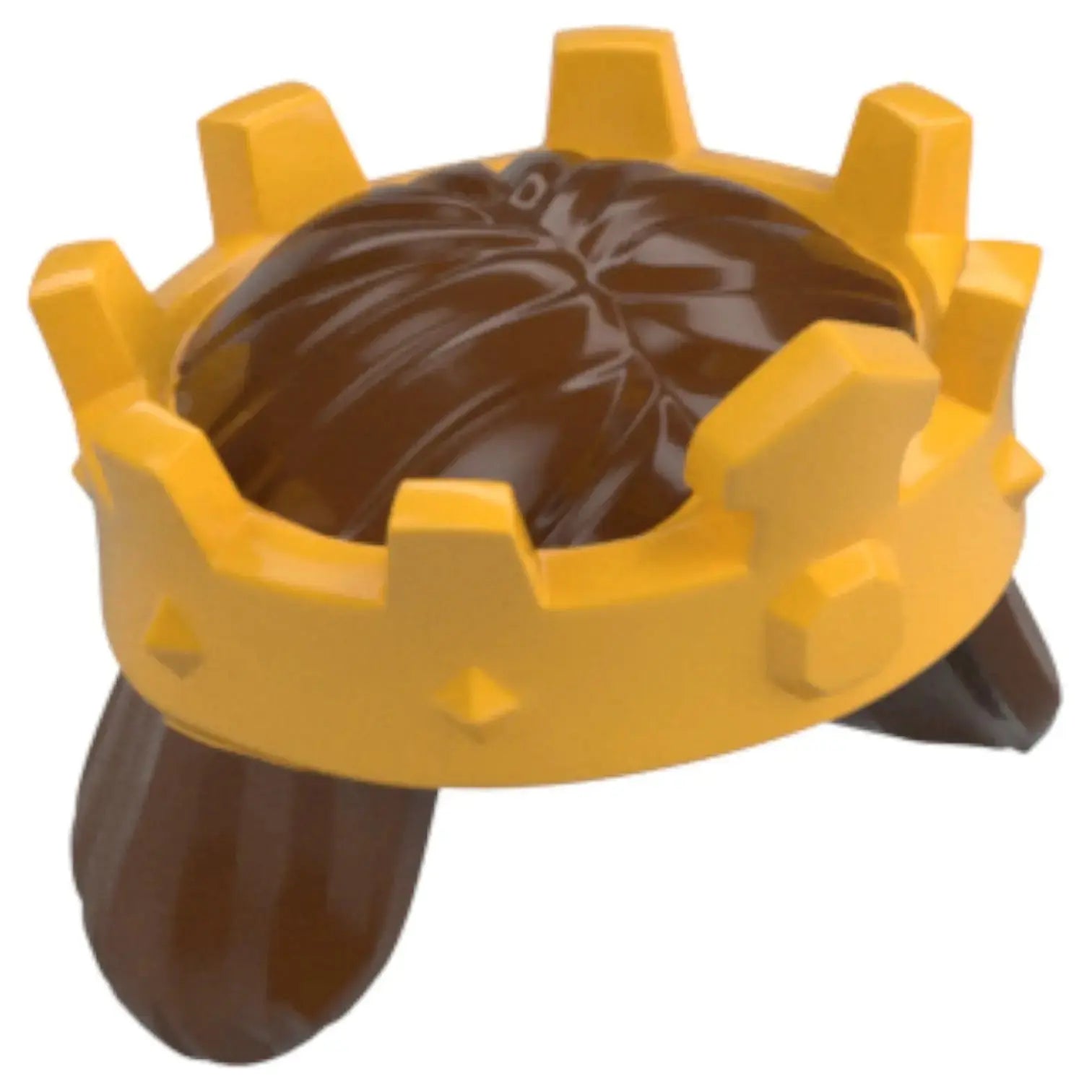 LEGO Zubehör Haare Braun mit König Krone Spiele Pirat
