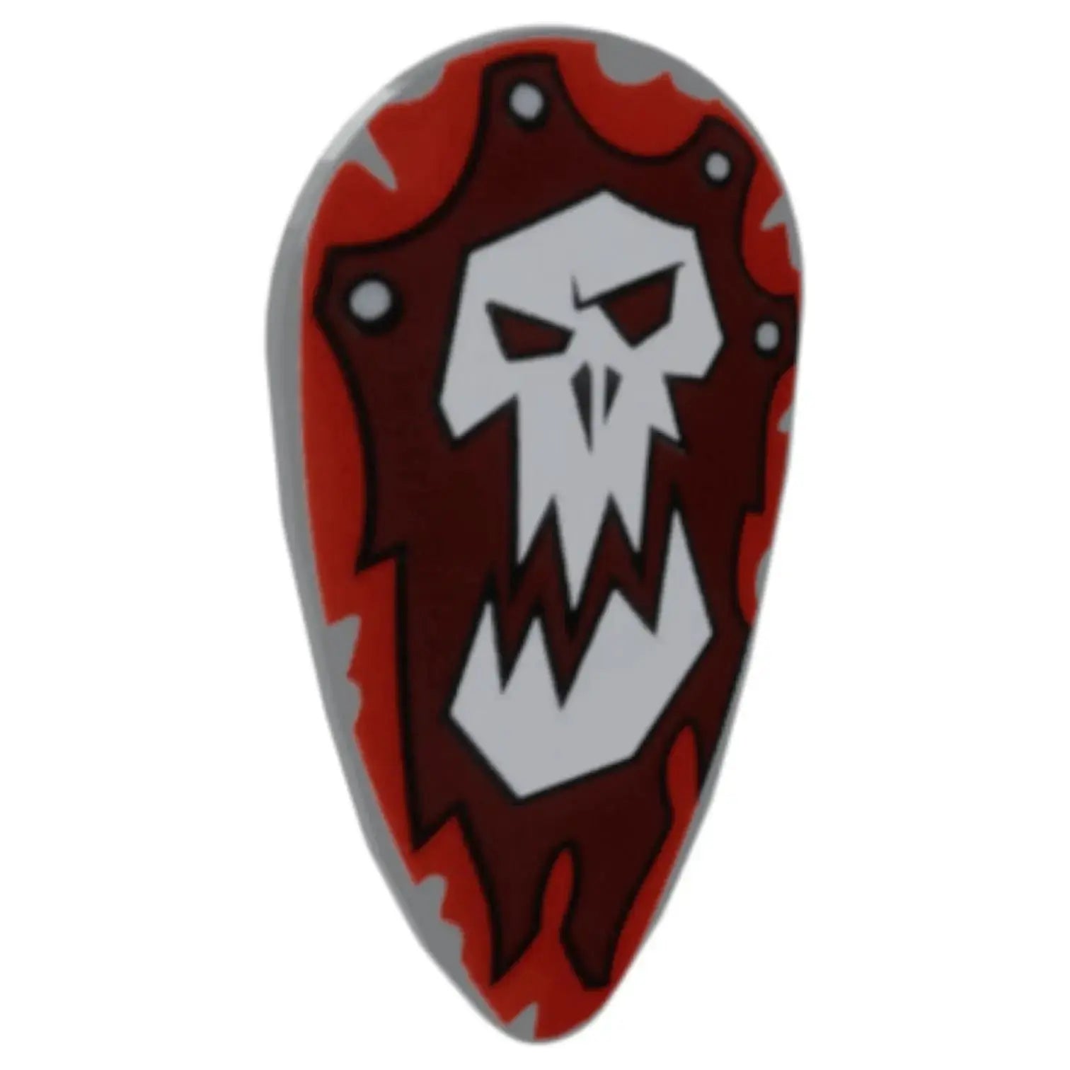 LEGO Zubehör Kampf Schild mit weissem Trollschädel Spiele Pirat