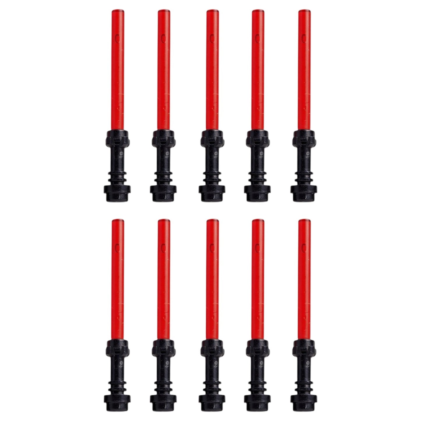 LEGO Zubehör Laserschwert 10 Stk. - Rot Schwarz