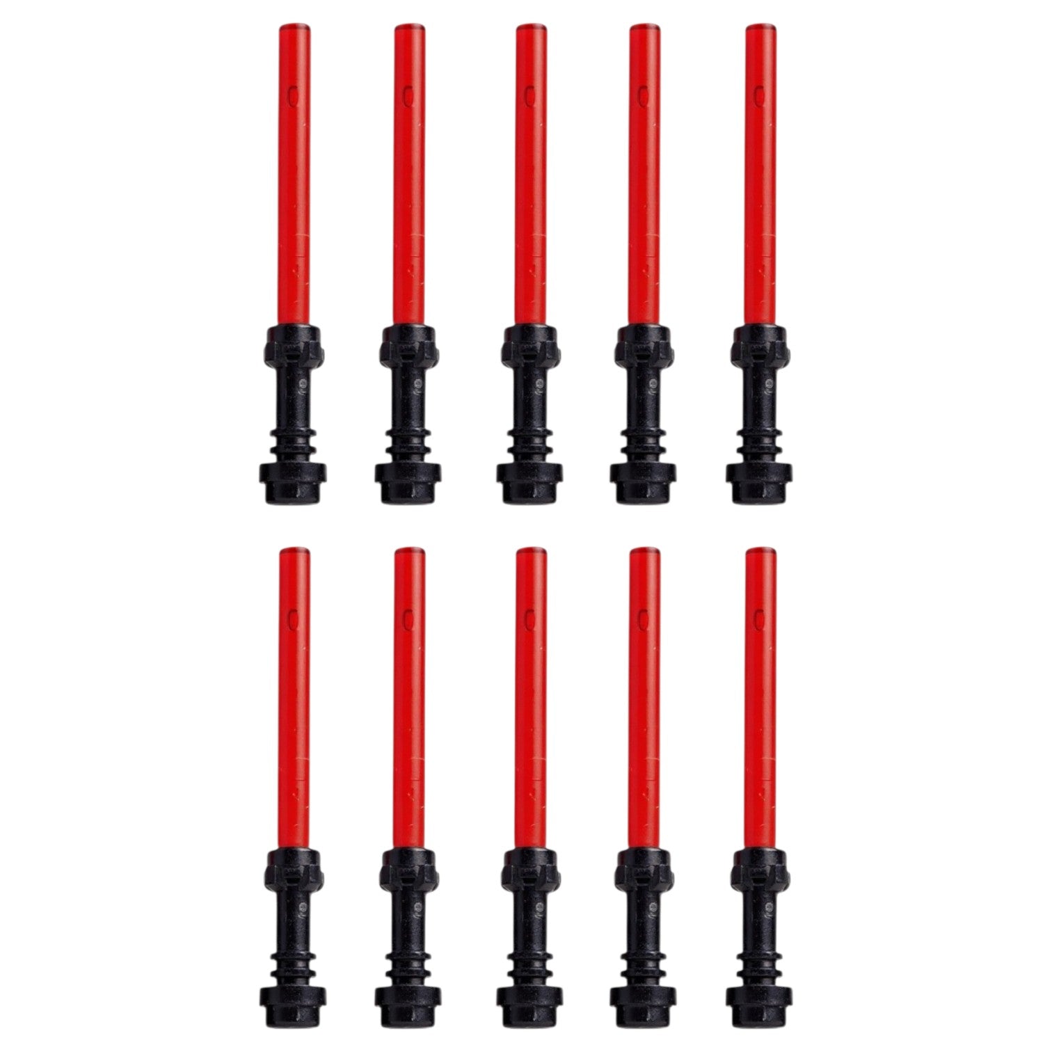 LEGO Zubehör Laserschwert 10 Stk. - Rot Schwarz