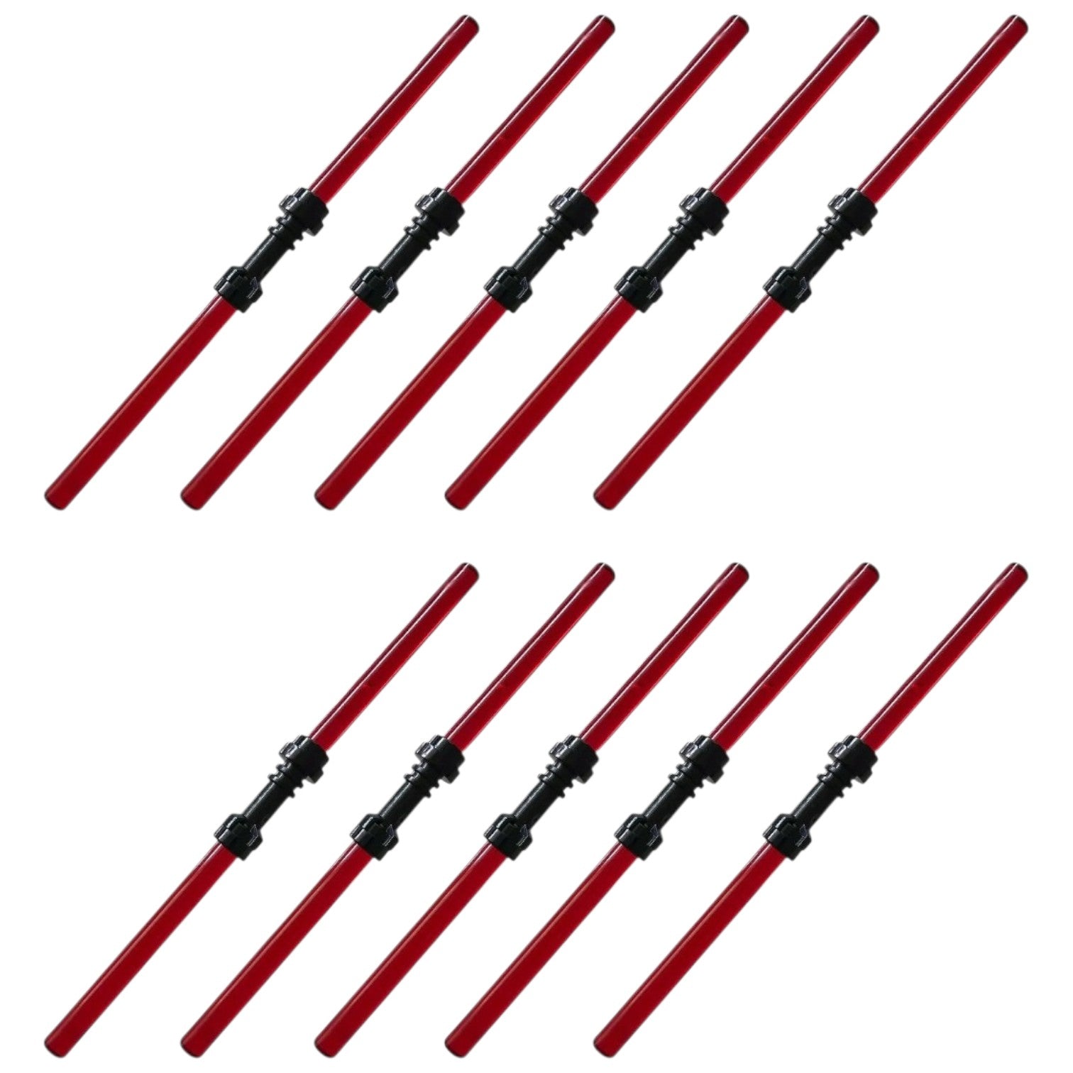 LEGO Zubehör Laserschwert Doppel 10 Stk. - Rot Schwarz