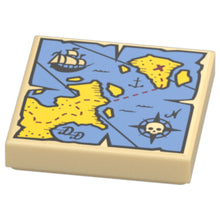 LEGO Zubehör Schatzkarte 2x2 - Ziegelgelb - 19524