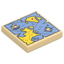 LEGO Zubehör Schatzkarte 2x2 - Ziegelgelb - 19524