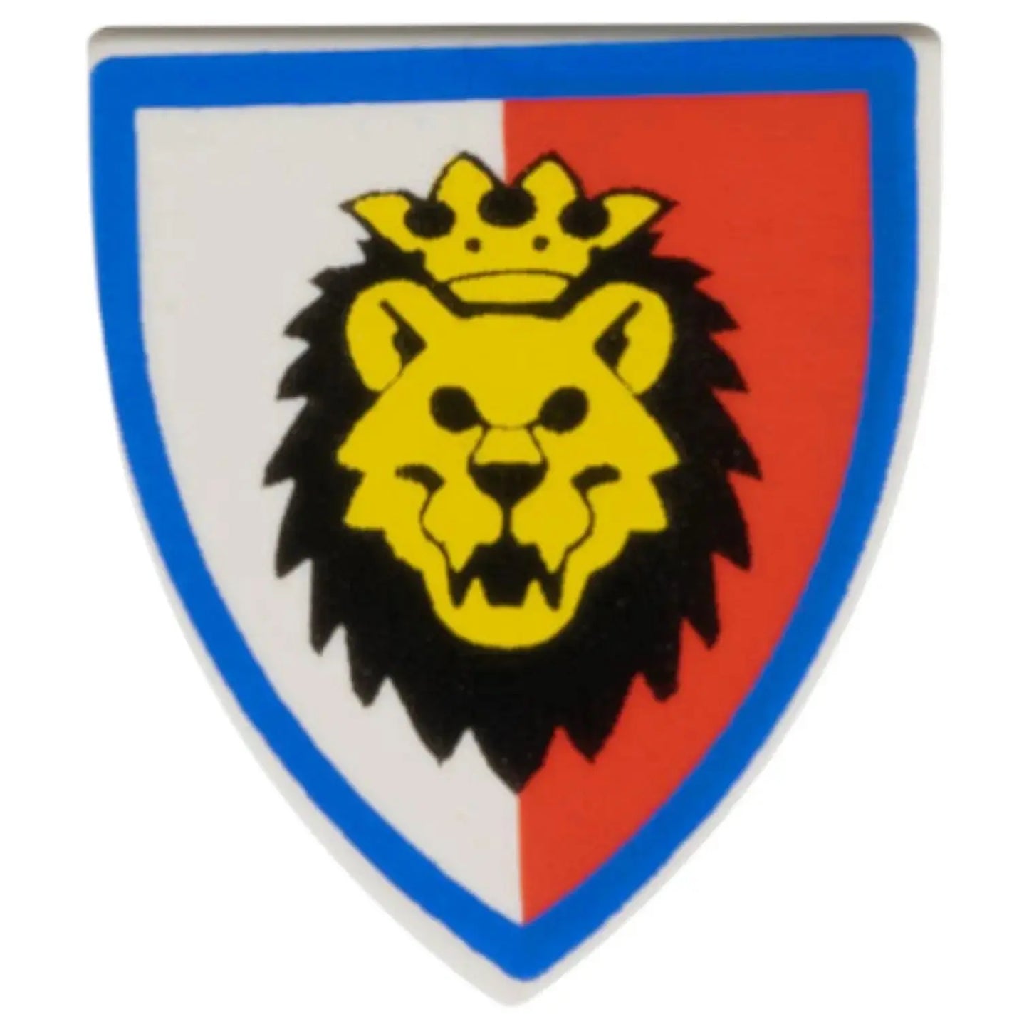 LEGO Zubehör Schild Löwenritter Rot Weiss mit gekröntem Löwenkopf Spiele Pirat