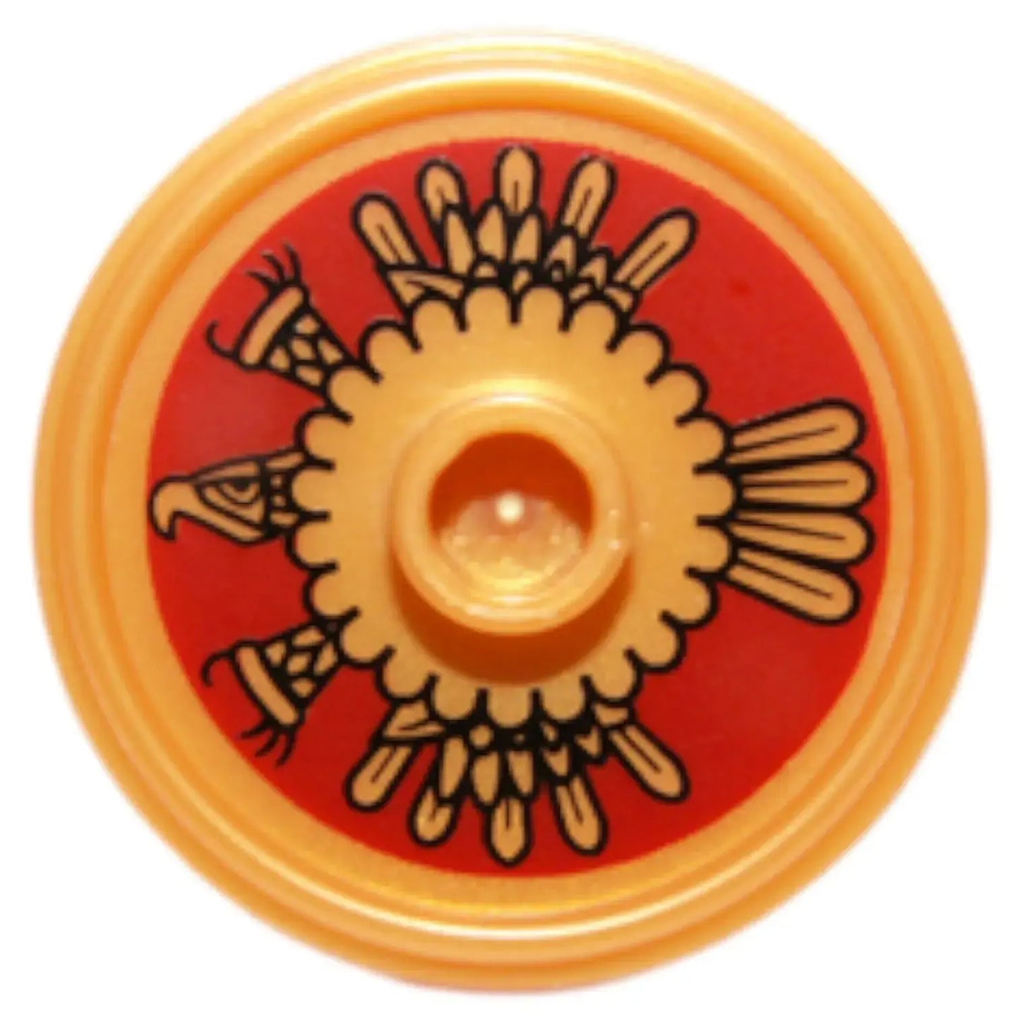 LEGO Zubehör Schild Rund mit goldenem Aztekenmuster Spiele Pirat