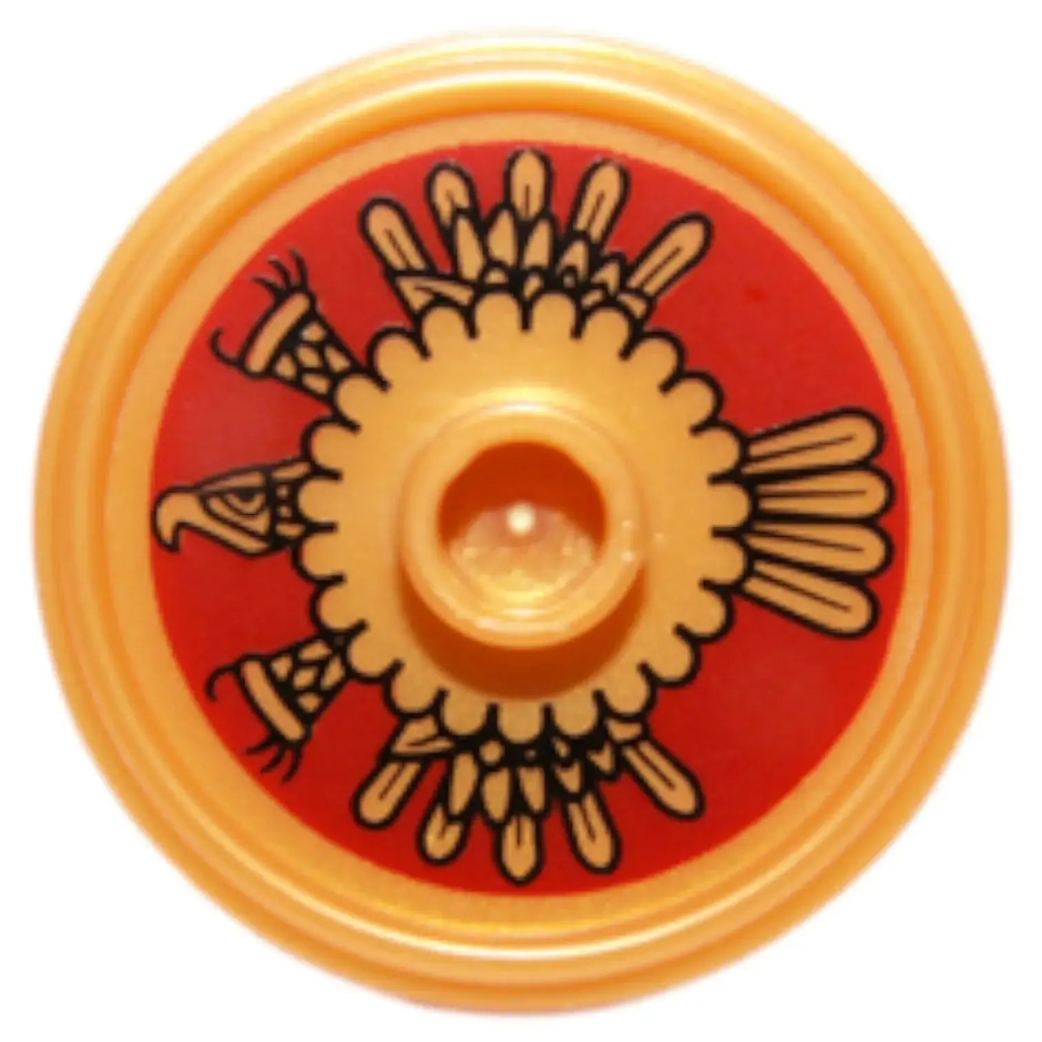 LEGO Zubehör Schild Rund mit goldenem Aztekenmuster Spiele Pirat