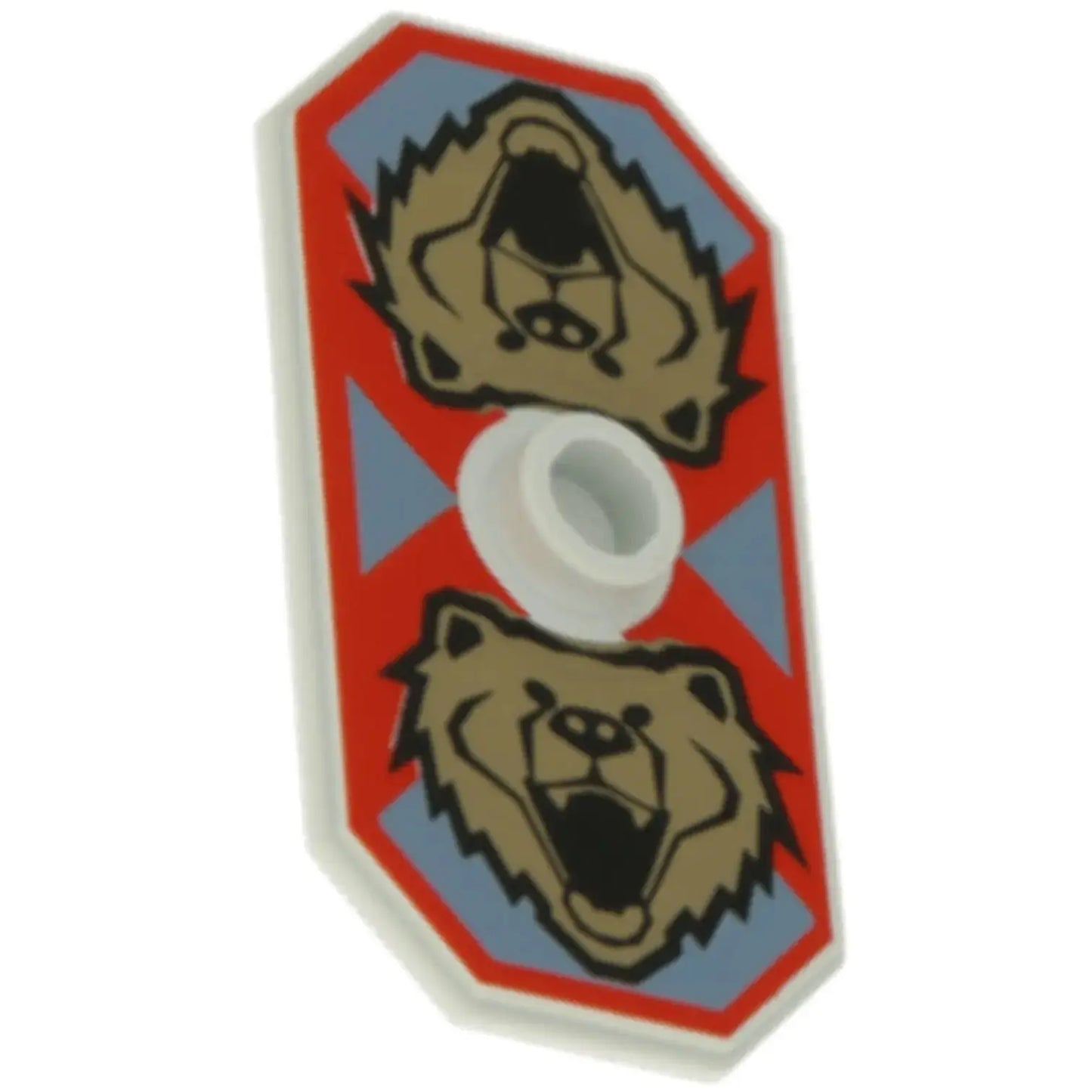 LEGO Zubehör Schild achteckig mit Knights Kingdom Santis Bärenmuster - Spiele Pirat