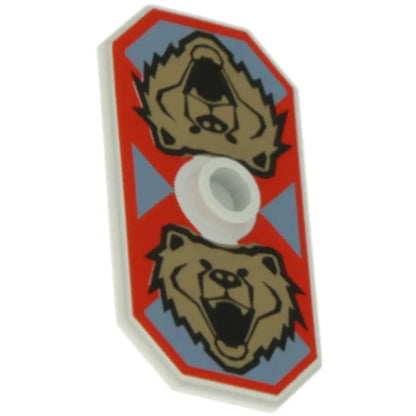 LEGO Zubehör Schild achteckig mit Knights Kingdom Santis Bärenmuster - Spiele Pirat