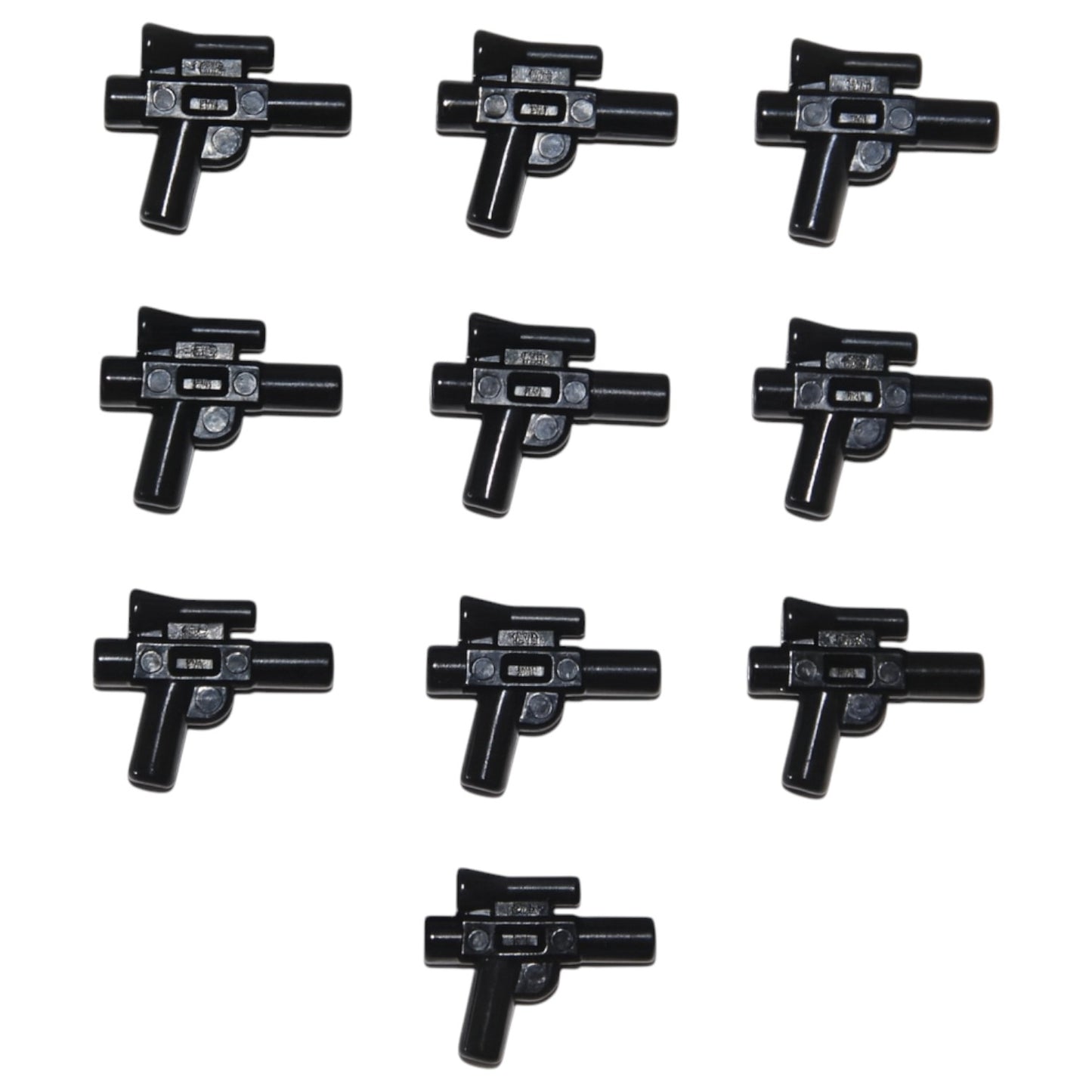 LEGO Zubehör Schusswaffe Gun Blaster Klein 10 Stk. - schwarz- 92738