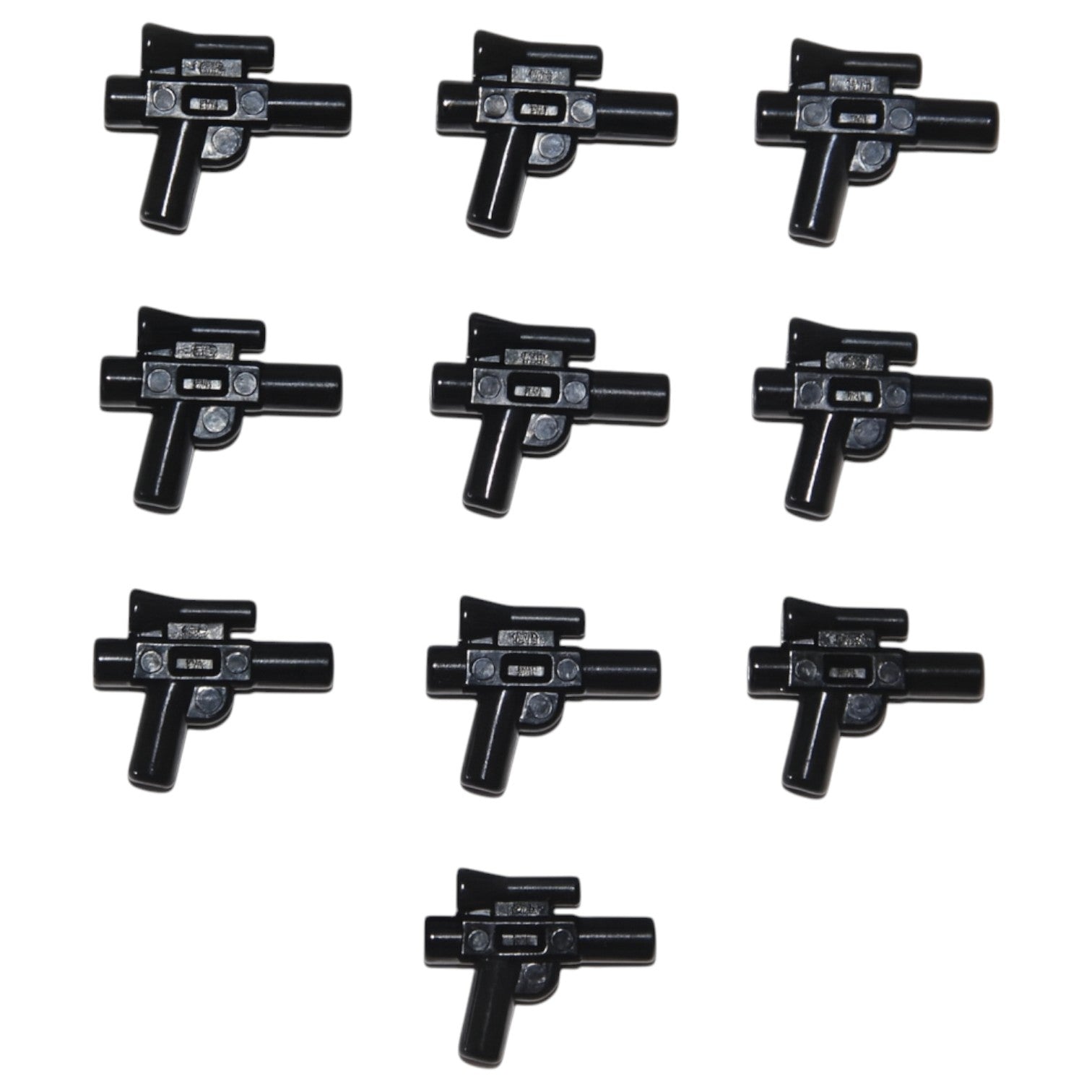 LEGO Zubehör Schusswaffe Gun Blaster Klein 10 Stk. - schwarz- 92738