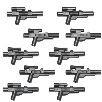 LEGO Zubehör Schusswaffe Gun Blaster Kurz 10 Stk. - Perl Dunkel Grau - 58247