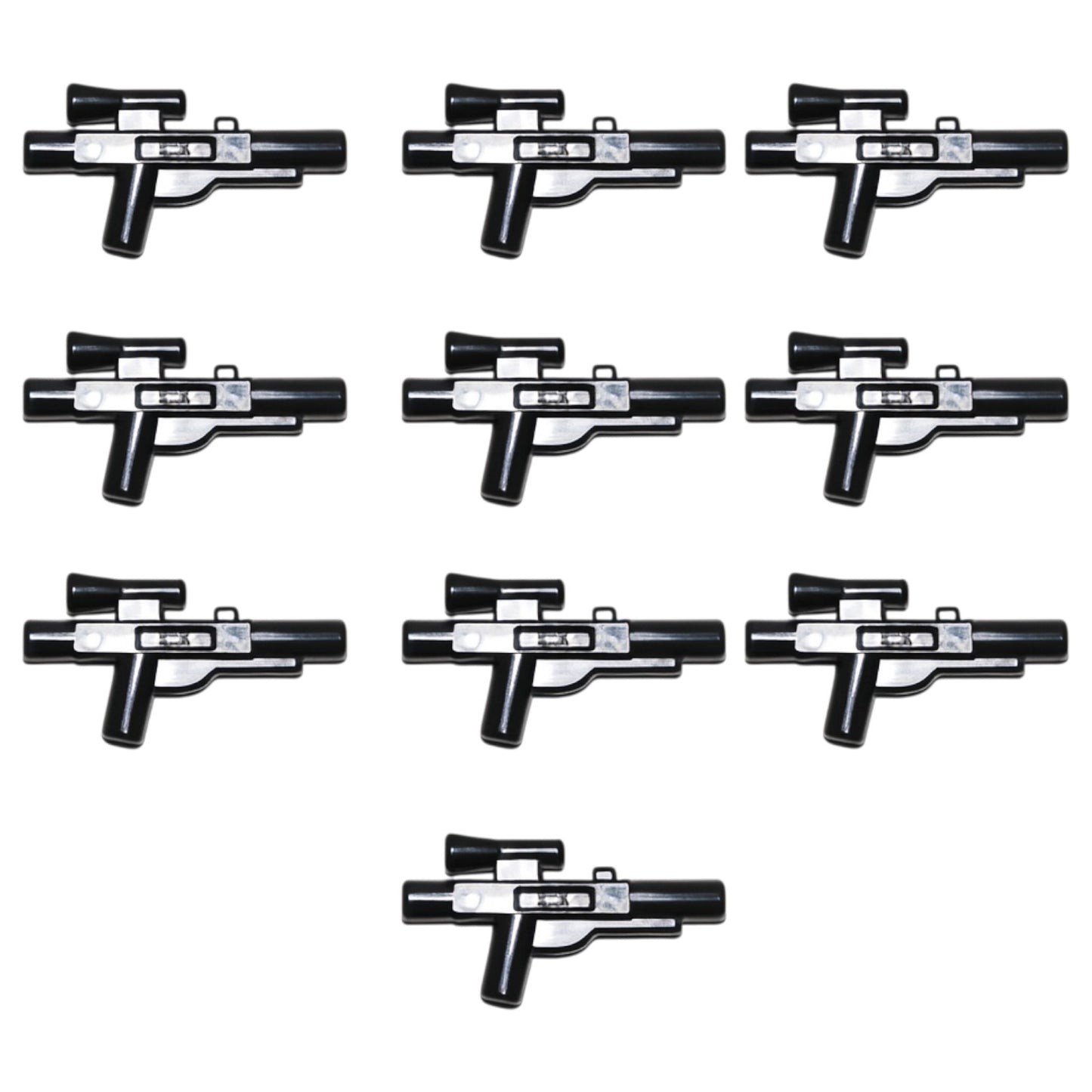 LEGO Zubehör Schusswaffe Gun Blaster Kurz 10 Stk. - Schwarz - 58247