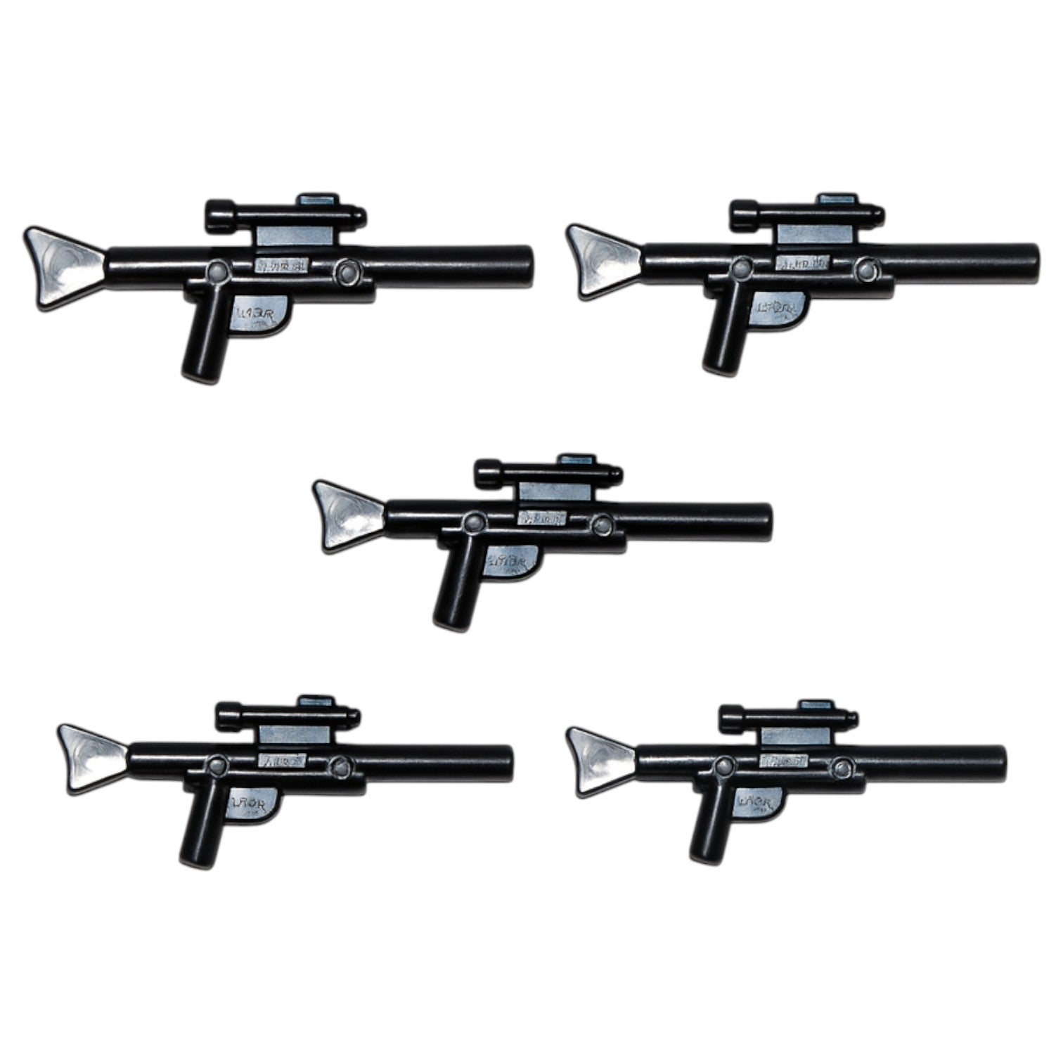 LEGO Zubehör Schusswaffe Gun Blaster Lang 5 Stk. - Schwarz - 57899