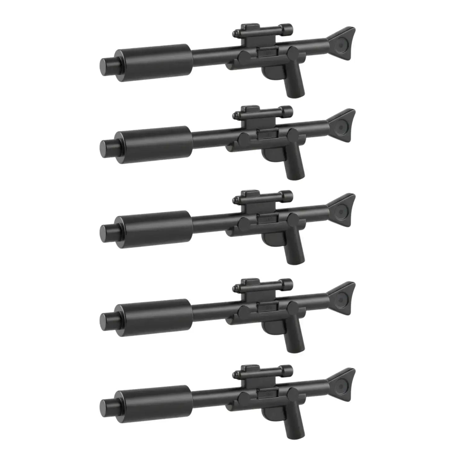 LEGO Zubehör Schusswaffe Gun Blaster Lang  mit Aufsatz 5 Stk. - Schwarz - 57899 Spiele Pirat