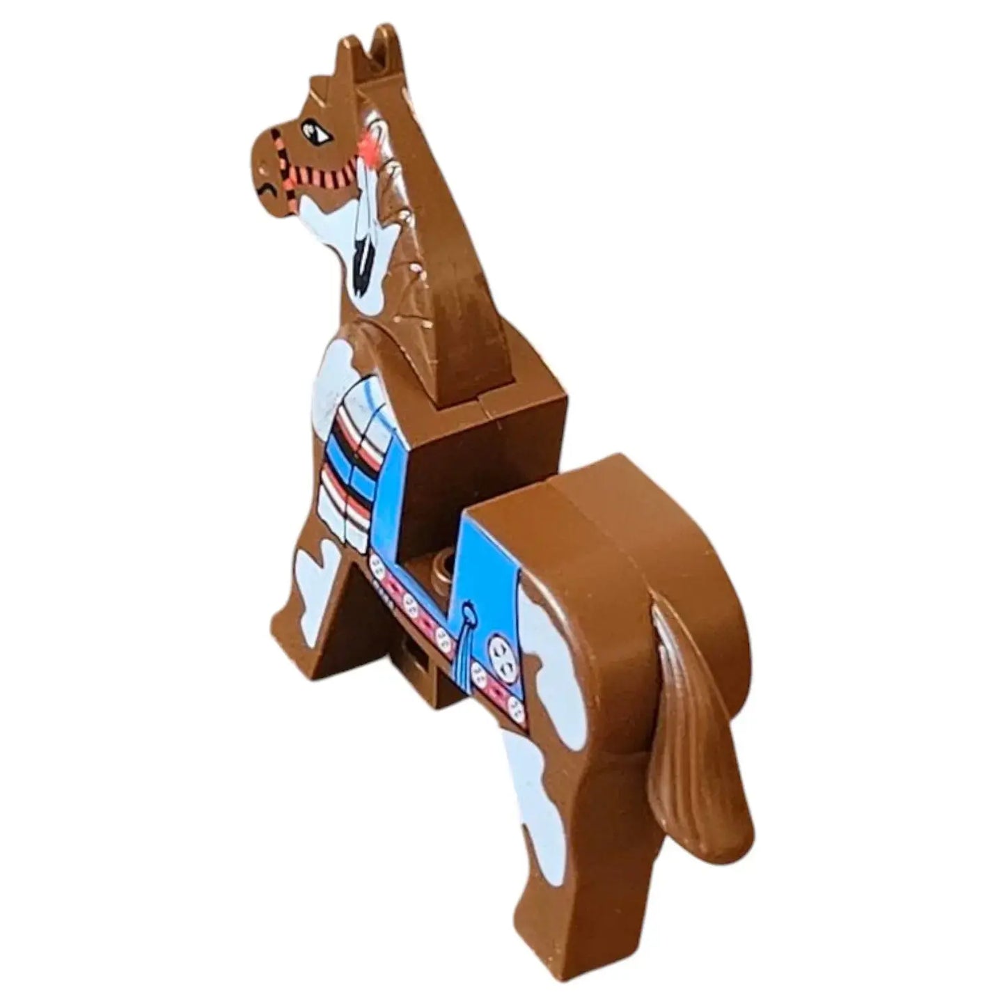 LEGO Zubehör Tiere Pferd mit blauer Decke Indianer - Braun - Gebraucht Spiele Pirat