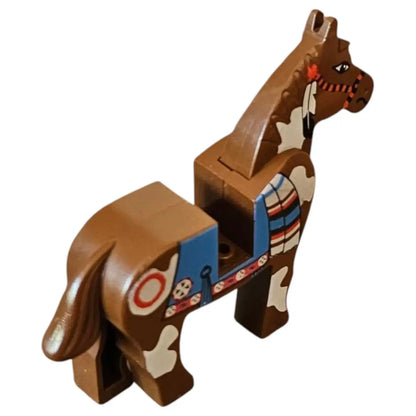 LEGO Zubehör Tiere Pferd mit blauer Decke Indianer - Braun - Gebraucht Spiele Pirat