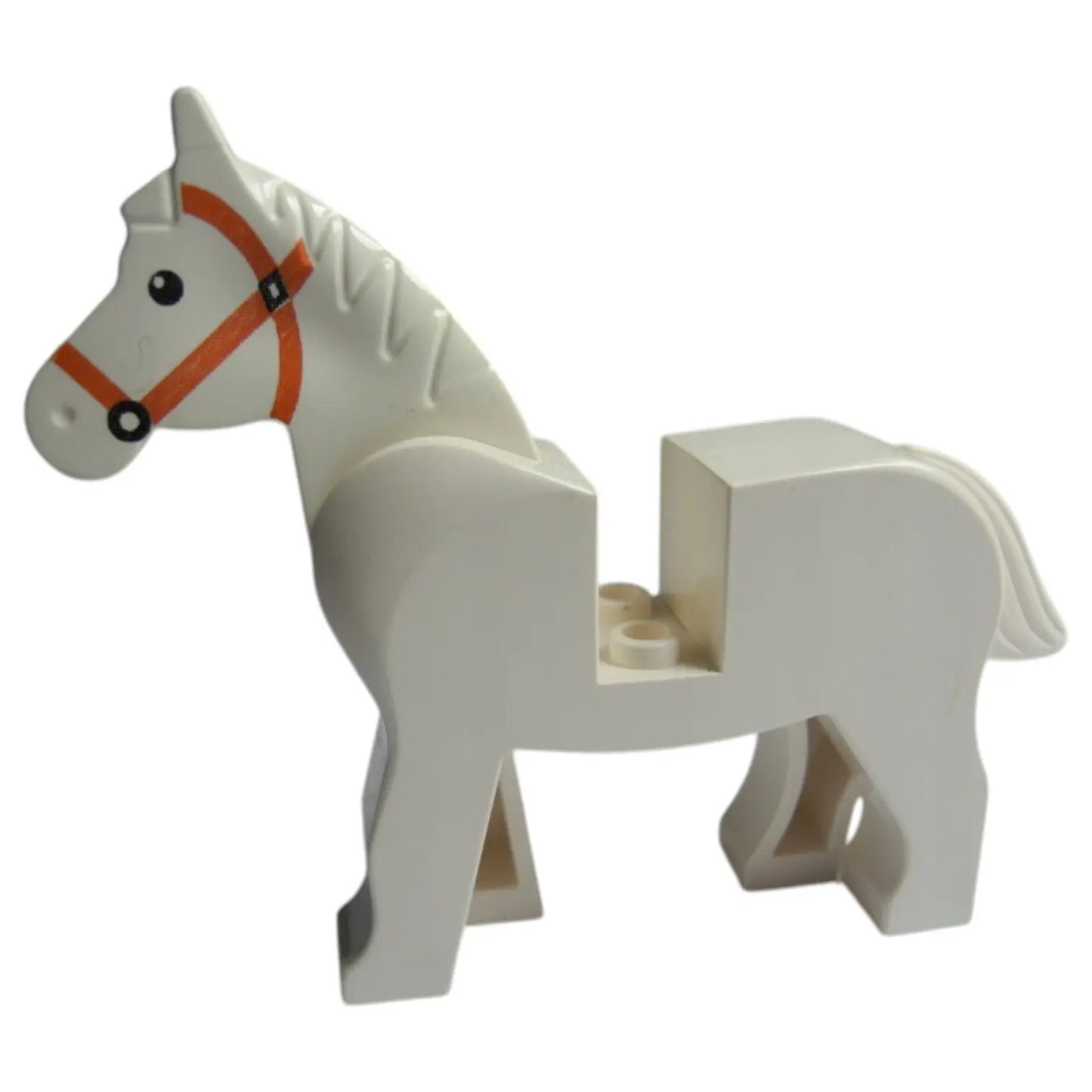 LEGO Zubehör Tiere Pferd mit schwarzen Augen  - Weiss Spiele Pirat