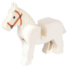 LEGO Zubehör Tiere Pferd mit schwarzen Augen  - Weiss Spiele Pirat