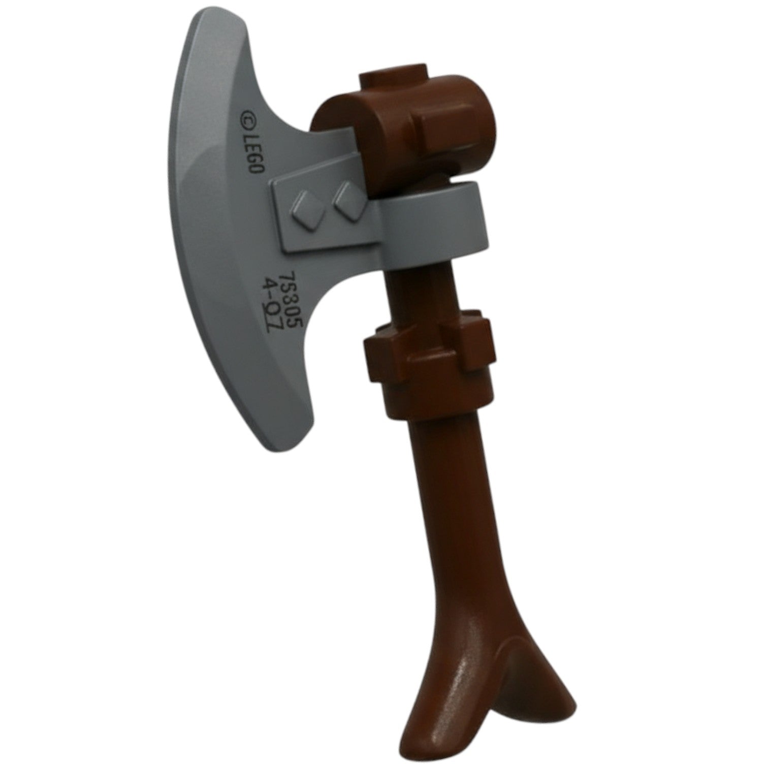 LEGO Zubehör Waffe Axt - Braun Silber