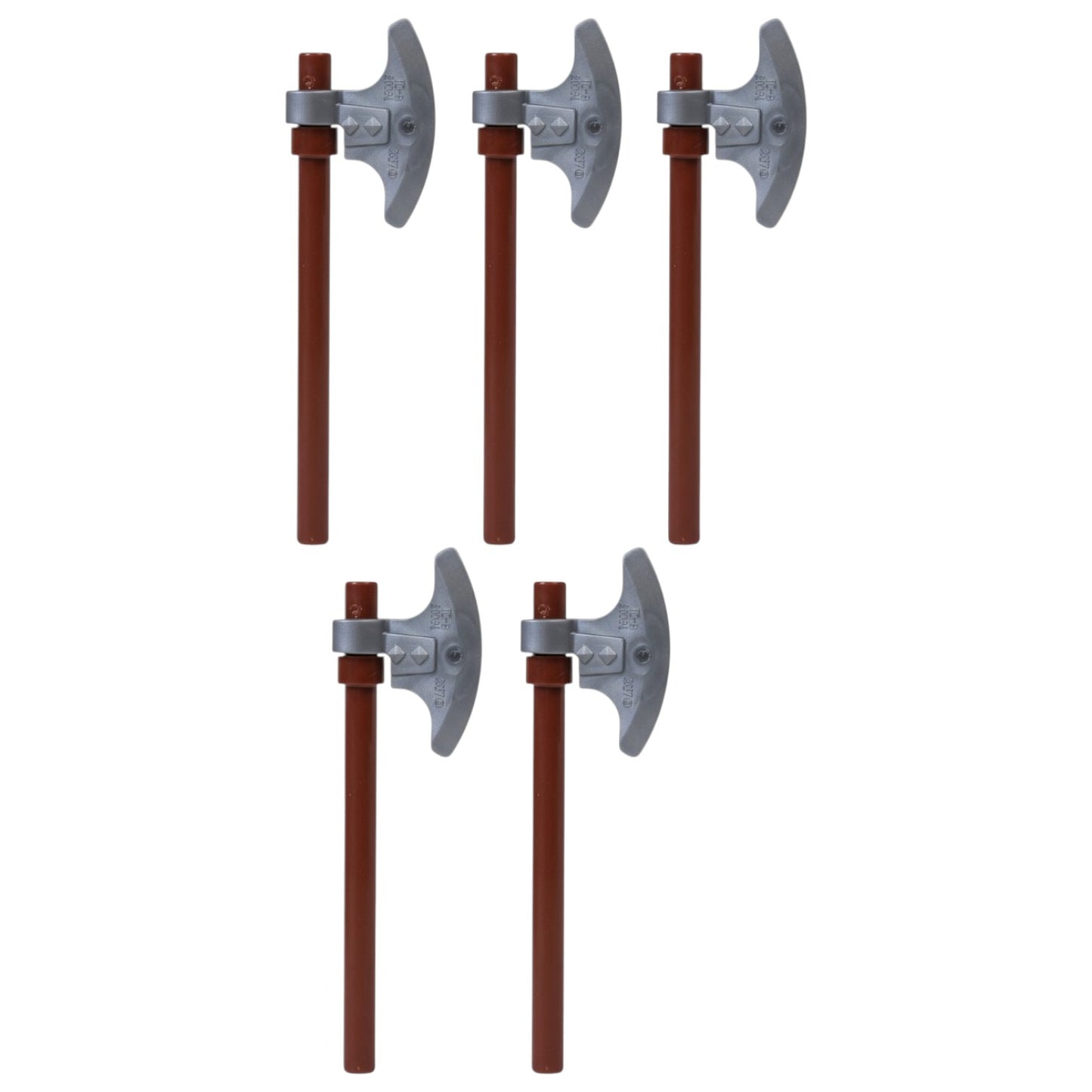 LEGO Zubehör Waffe Axt Gross 5 Stk. - Braun Silber