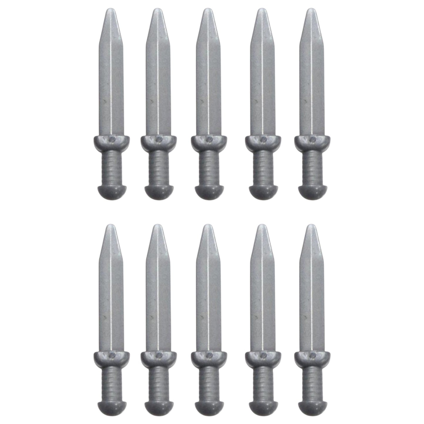 LEGO Zubehör Waffe Dolch 10 Stk. - Silber Metallic - 18034