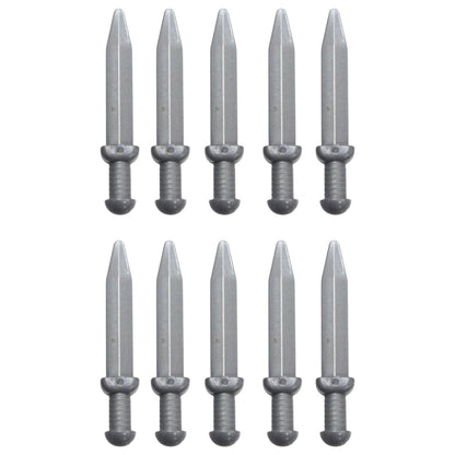 LEGO Zubehör Waffe Dolch 10 Stk. - Silber Metallic - 18034