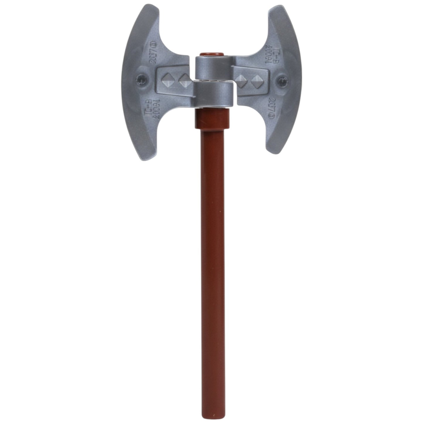 LEGO Zubehör Waffe Doppel Axt Gross 5 Stk. - Braun Silber