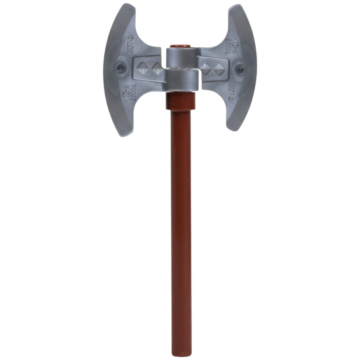 LEGO Zubehör Waffe Doppel Axt Gross 5 Stk. - Braun Silber