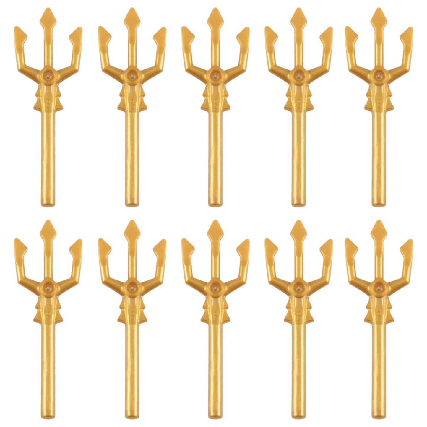 LEGO Zubehör Waffe Dreizack 10 Stk. - Pearl Gold - 92289