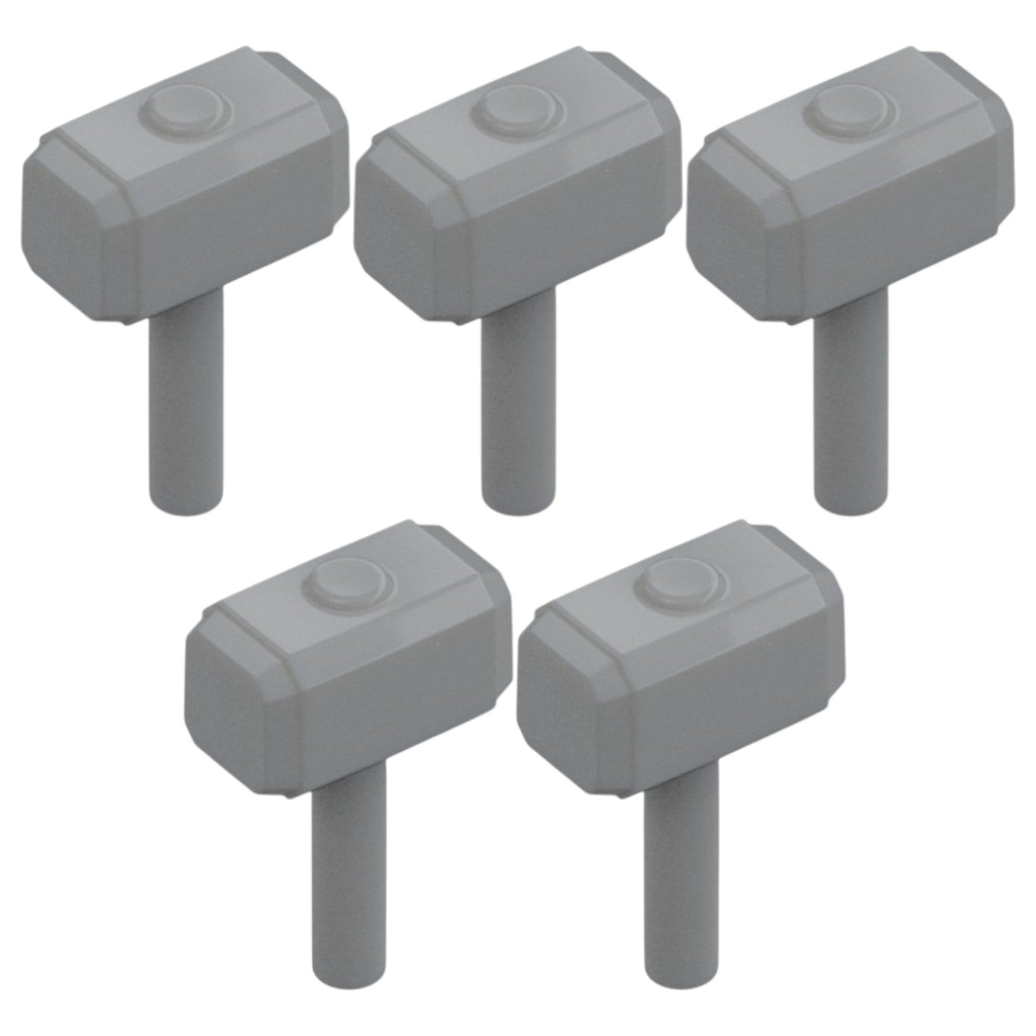 LEGO Zubehör Waffe Hammer 5 Stk. - Grau - 75904