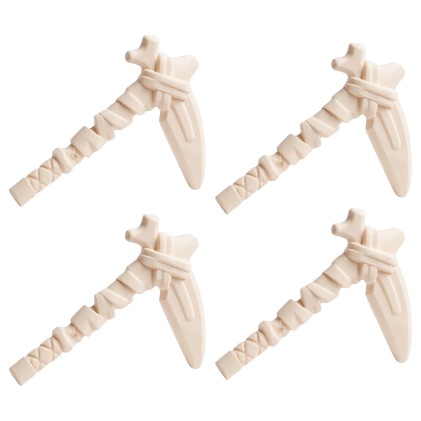 LEGO Zubehör Waffe Knochen Sichel 4 Stk. - Weiss - 2186