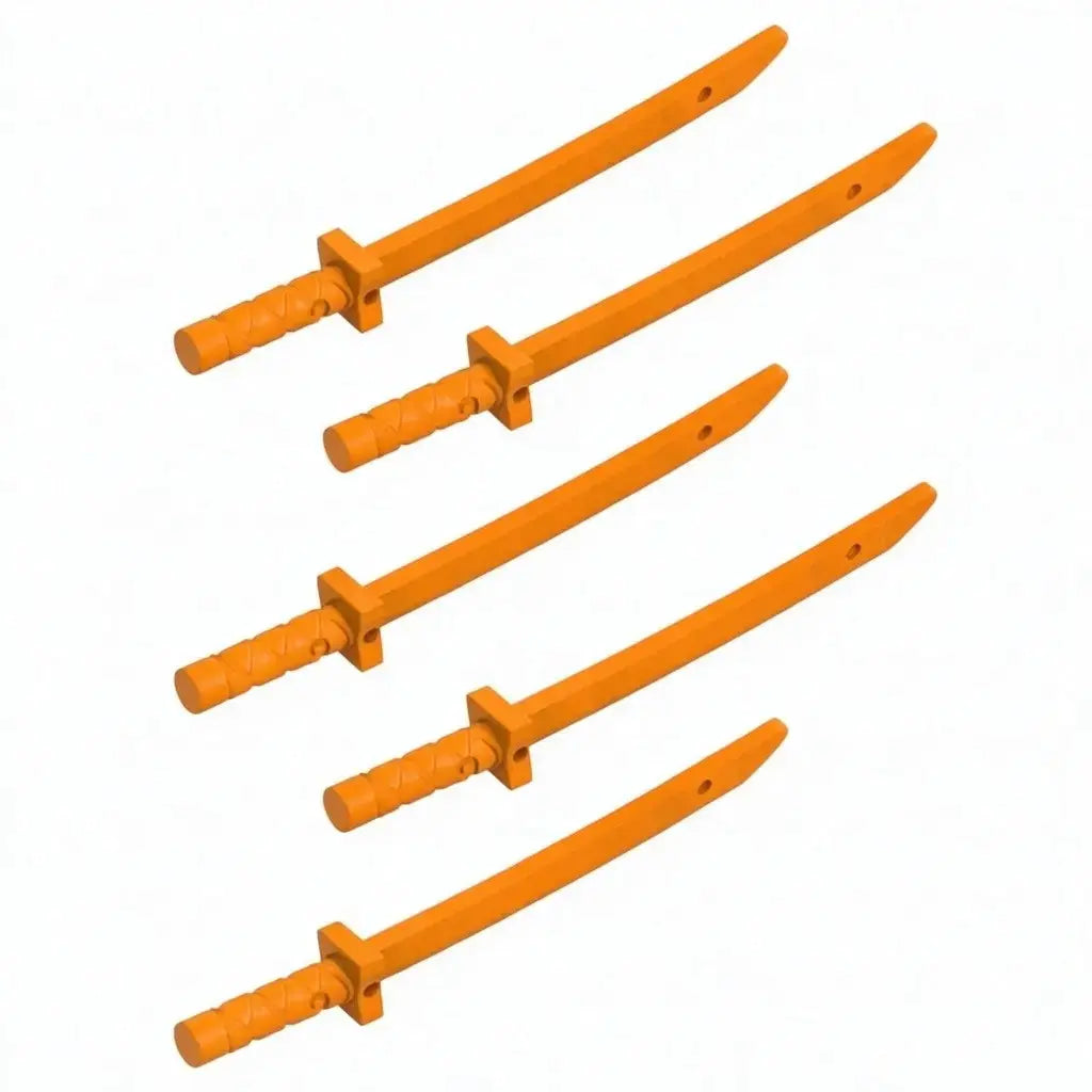 LEGO Zubehör Waffe Ninja Samurai Schwert 5 Stk. - Orange - 21459 Spiele Pirat