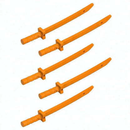 LEGO Zubehör Waffe Ninja Samurai Schwert 5 Stk. - Orange - 21459 Spiele Pirat