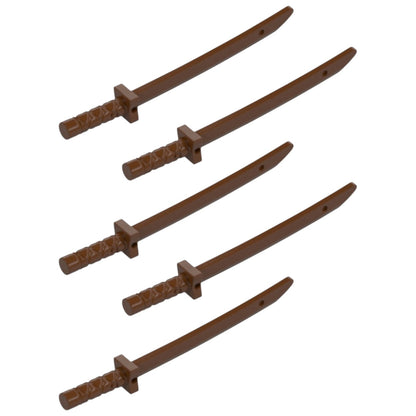 LEGO Zubehör Waffe Ninja Schwert 5 Stk. - Braun - 21459