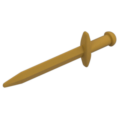LEGO Zubehör Waffe Schwert Gross 10 Stk. - Pearl Gold - 18031