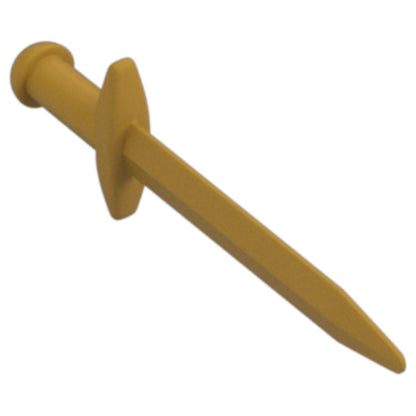 LEGO Zubehör Waffe Schwert Gross 10 Stk. - Pearl Gold - 18031