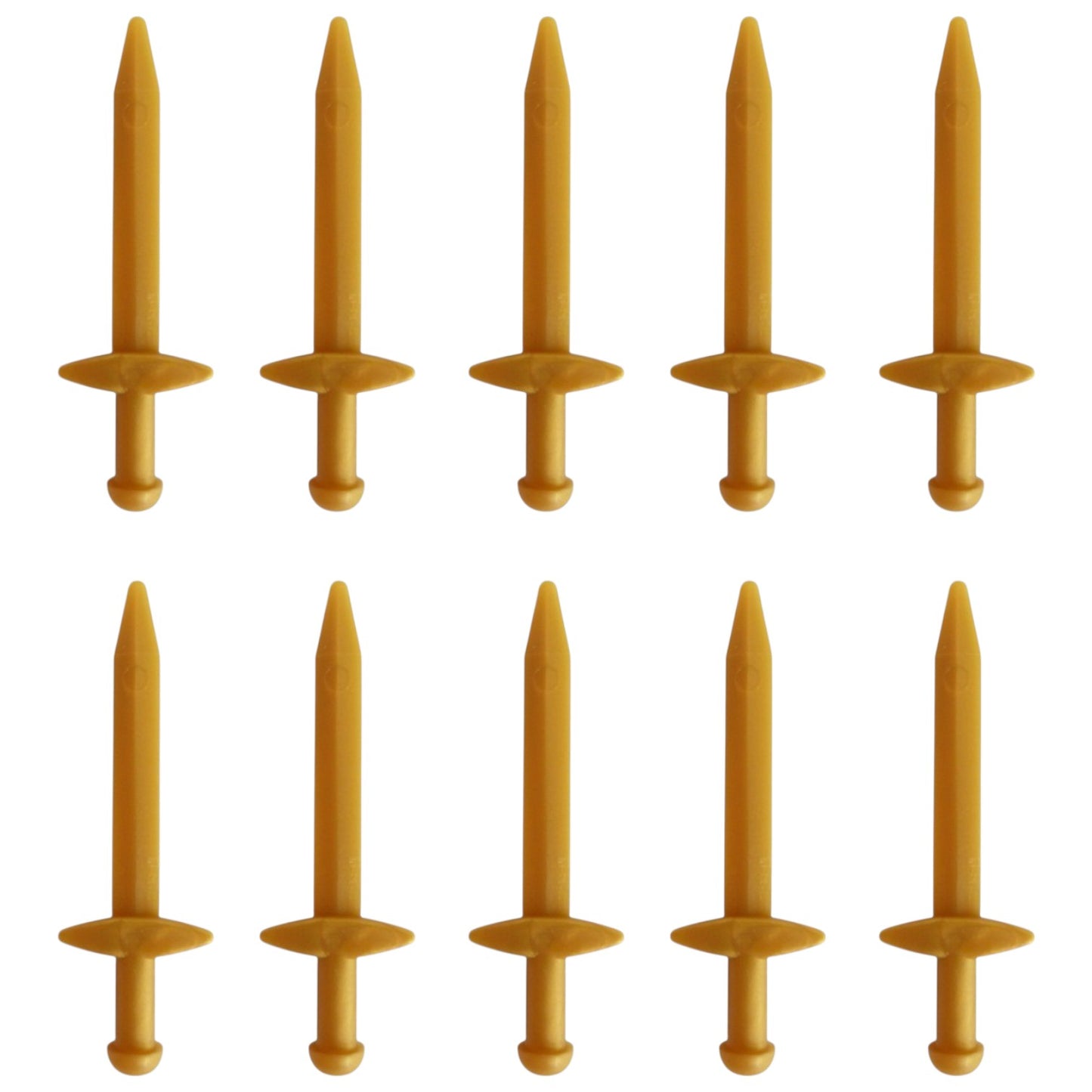 LEGO Zubehör Waffe Schwert Gross 10 Stk. - Pearl Gold - 18031