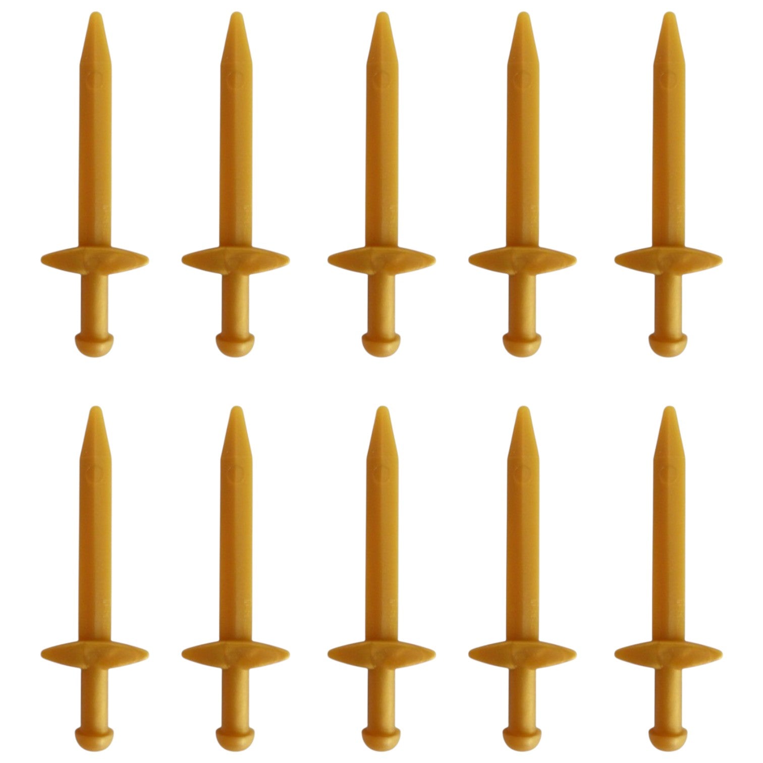 LEGO Zubehör Waffe Schwert Gross 10 Stk. - Pearl Gold - 18031