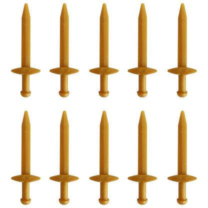 LEGO Zubehör Waffe Schwert Gross 10 Stk. - Pearl Gold - 18031