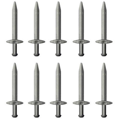LEGO Zubehör Waffe Schwert Gross 10 Stk. - Silber Metallic - 18031