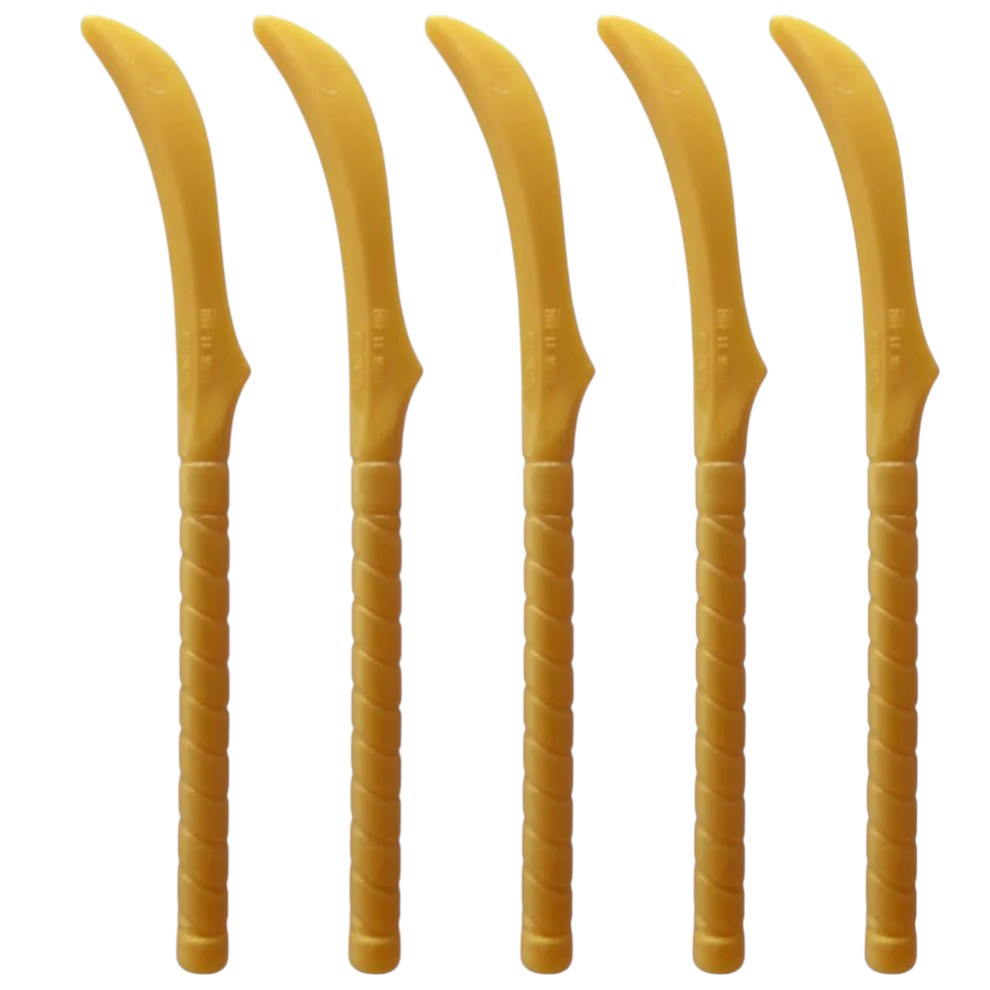 LEGO Zubehör Waffe Schwert Klinge Elfenkrieger 5 Stk. - Pearl Gold - 11156