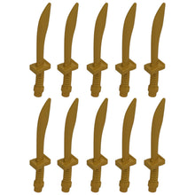 LEGO Zubehör Waffe Schwert Krummsäbel 10 Stk. - Pearl Gold - 25111