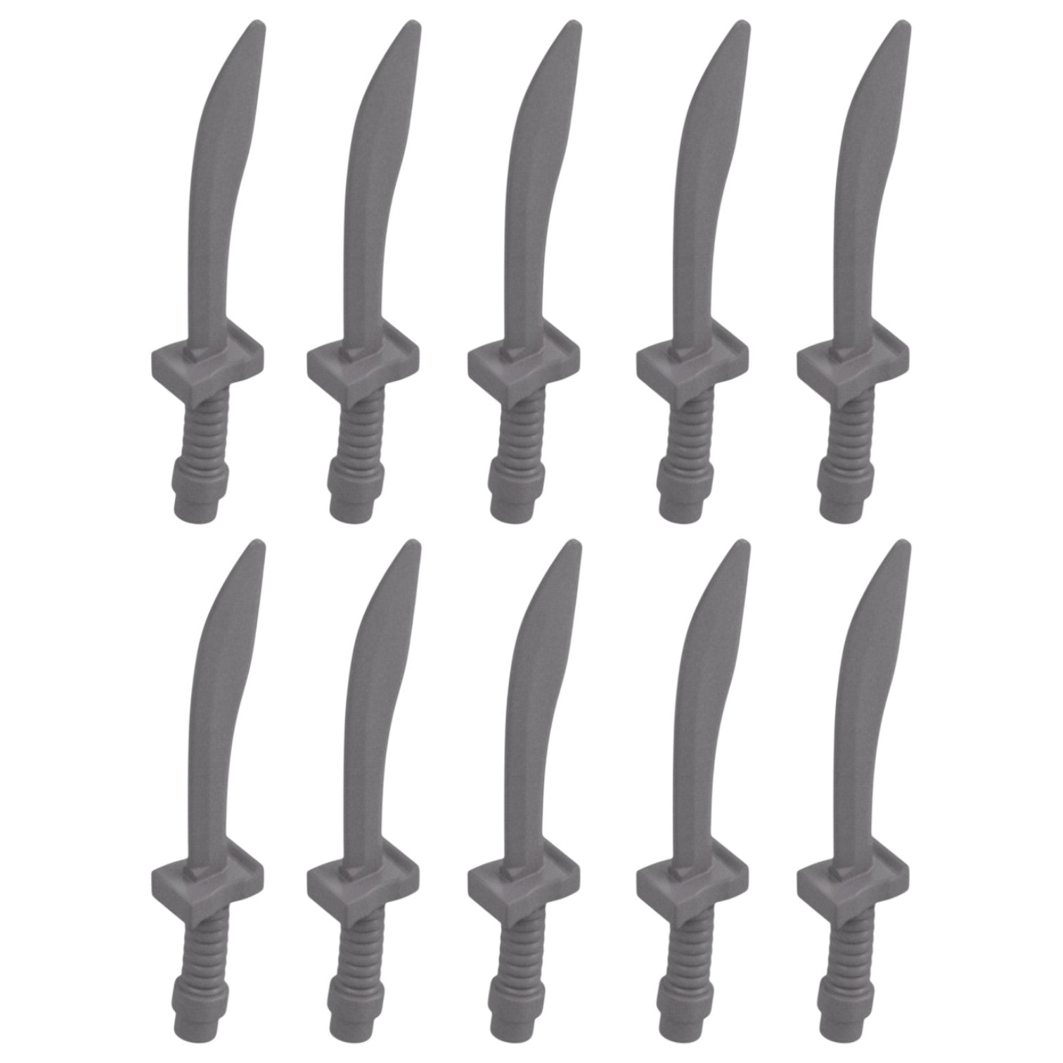 LEGO Zubehör Waffe Schwert Krummsäbel 10 Stk. - Silber Metallic - 25111