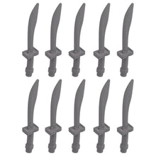 LEGO Zubehör Waffe Schwert Krummsäbel 10 Stk. - Silber Metallic - 25111