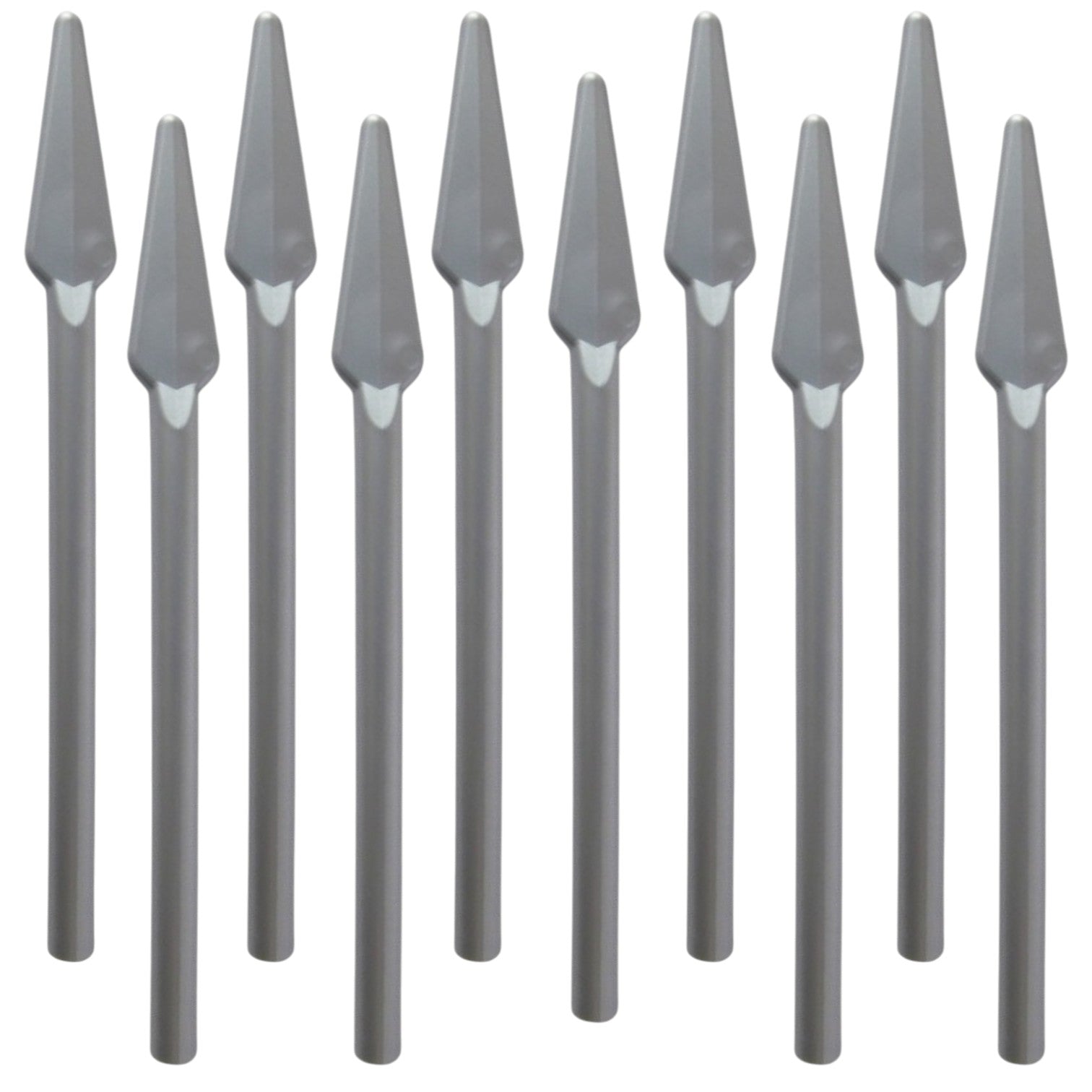 LEGO Zubehör Waffe Speer 10 Stk. - silber metallic - 93789