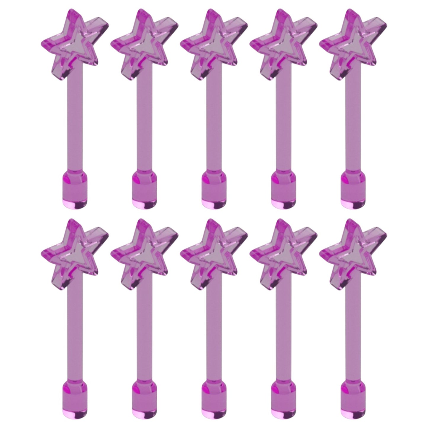 LEGO Zubehör Waffe Zauberstab 10 Stk. - Neon Pink - 28681
