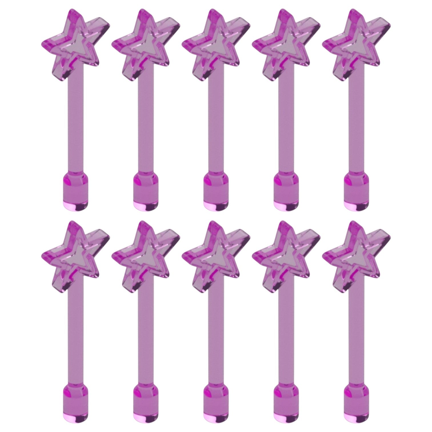 LEGO Zubehör Waffe Zauberstab 10 Stk. - Neon Pink - 28681