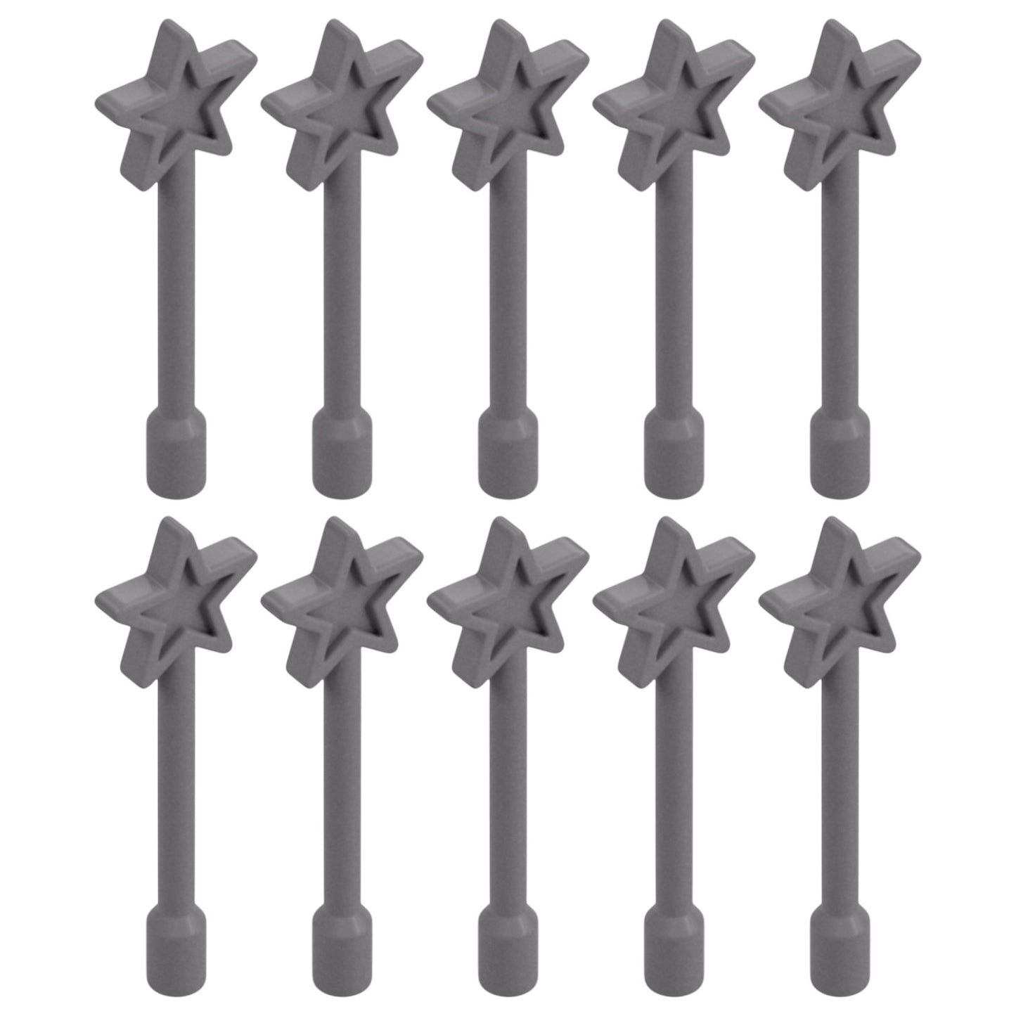 LEGO Zubehör Waffe Zauberstab 10 Stk. - Silber - 28681