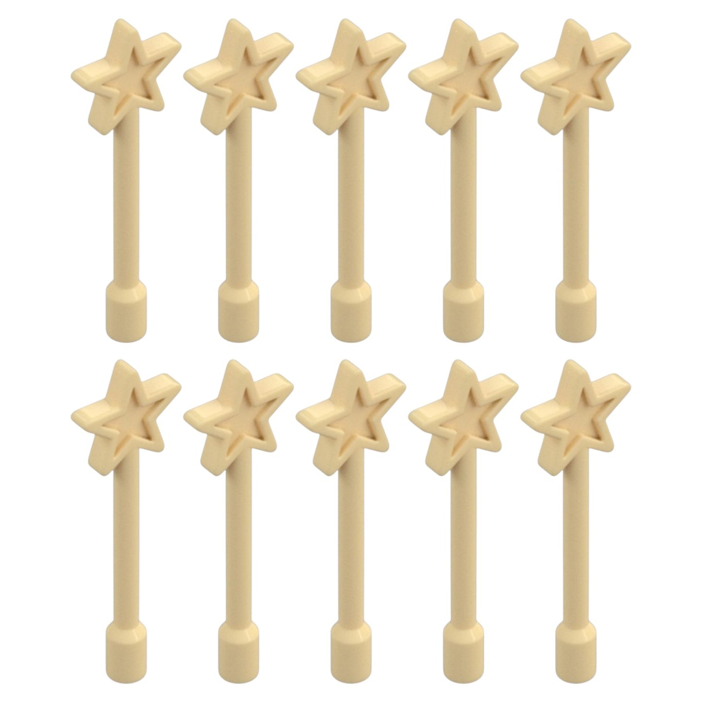 LEGO Zubehör Waffe Zauberstab 10 Stk. - Ziegel Gelb - 28681