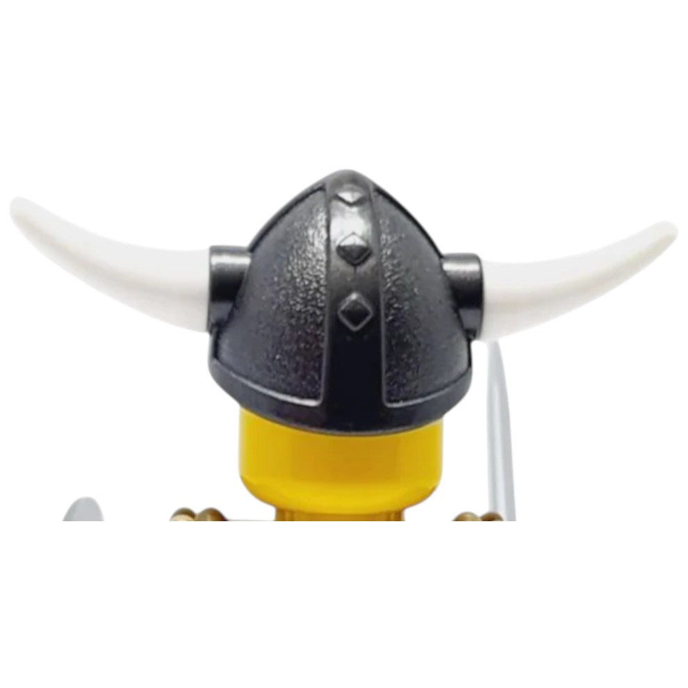 LEGO Zubehör Wikinger Helm mit Hörner - Grau